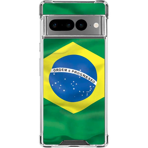 Brazil Flag Google Pixel 7 Pro Clear Case